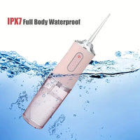 USB Portable Oral Irrigator Water Flosser Dental Water Jet Tools Pick Cleaning Teeth 200ML 4 Nozzles Mouth Oral Cleaning Agents
