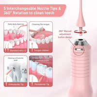 Sejoy Cordless Electric Water Flossers for Teeth Water Dental Flosser Portable Oral Irrigator Rechargeable