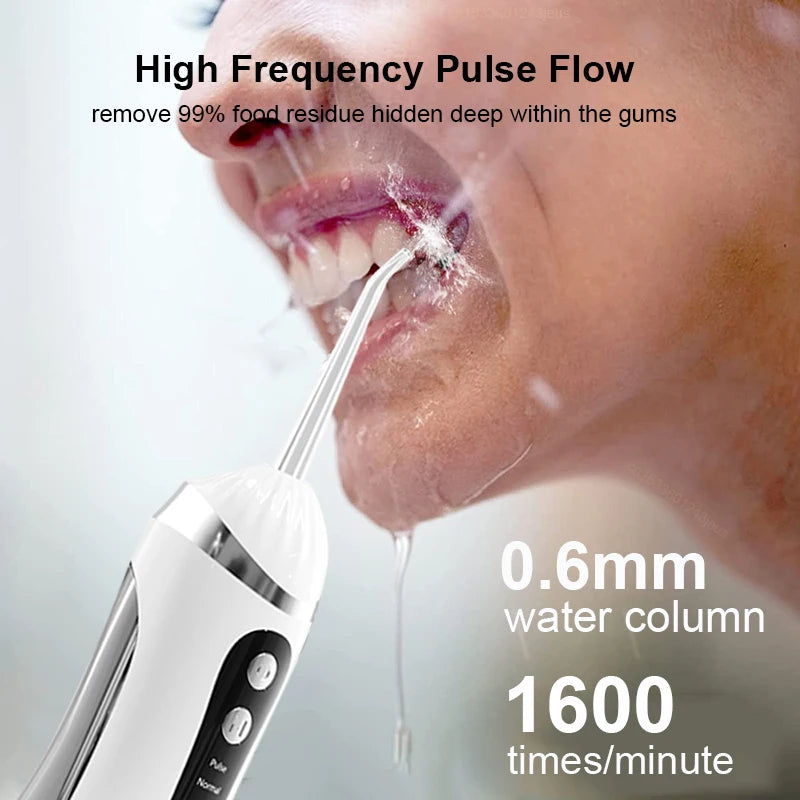 Teeth Water Flosser Electric Oral Irrigator Portable Home Dental Cleaning Teeth Rechargeable Waterproof Teeth Cleaner Oral Care