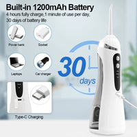 Teeth Water Flosser Electric Oral Irrigator Portable Home Dental Cleaning Teeth Rechargeable Waterproof Teeth Cleaner Oral Care